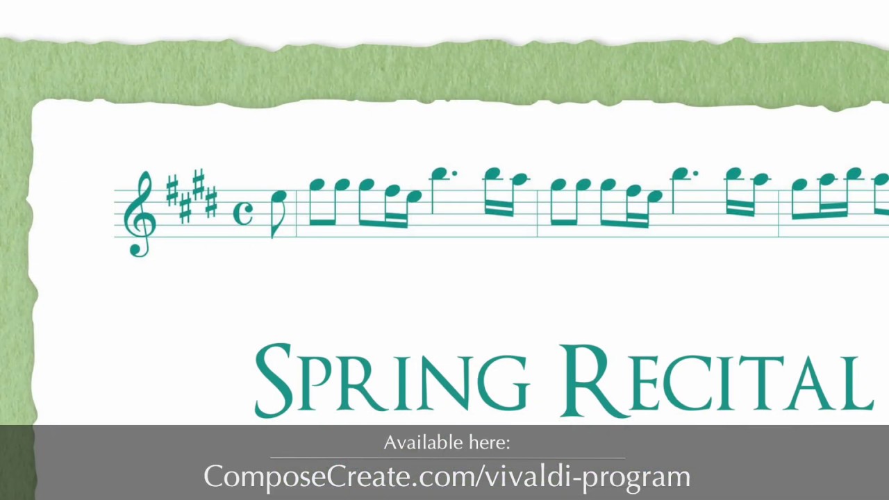 Vivaldi Spring Recital Programs - Editable!