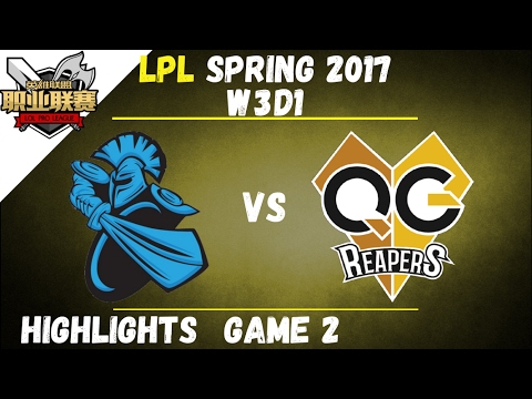 NB vs QG Highlights Game 2 LPL Spring W3D1 2017 NewBee vs Qiao Gu Reapers