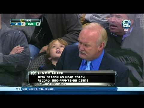 Stars no goal, goalie interference in 1st St. Louis Blues vs Dallas Stars 12/29/13 NHL Hockey