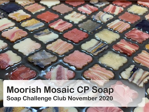 Moorish Mosaic - Soap Challenge November - Complete Version - Inclusive 4 Different Swirl Techniques