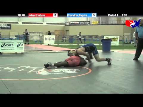 Jelani Embree vs. Chandler Rogers at 2013 ASICS FILA Cadet Nationals - GR