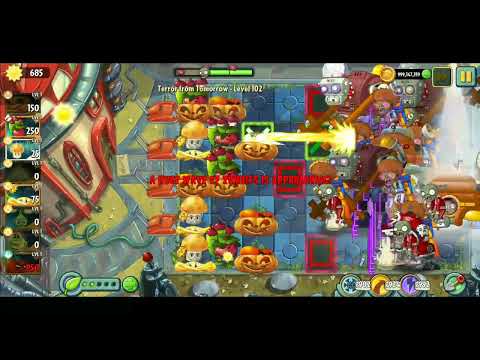 Plants VS Zombies 2 Endless Mode || Terror from Tomorrow Level 101 - 120