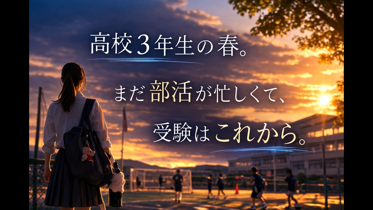 部活が忙しい高校3年生へ。受験はまだ間に合いますか？