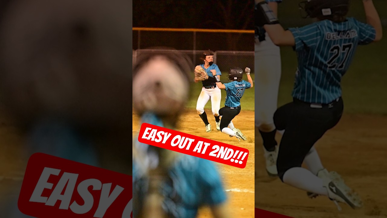 🥎 Smooth 2B-to-SS Play for the Out! #fyp