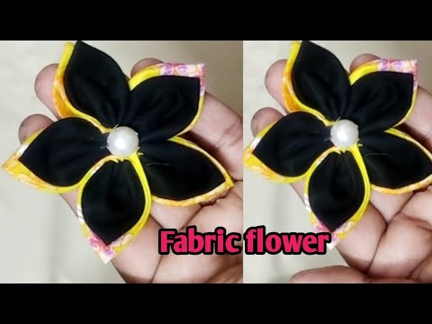 DIY|| How To Make Beautiful Fabric Flower || Fabric Flower.