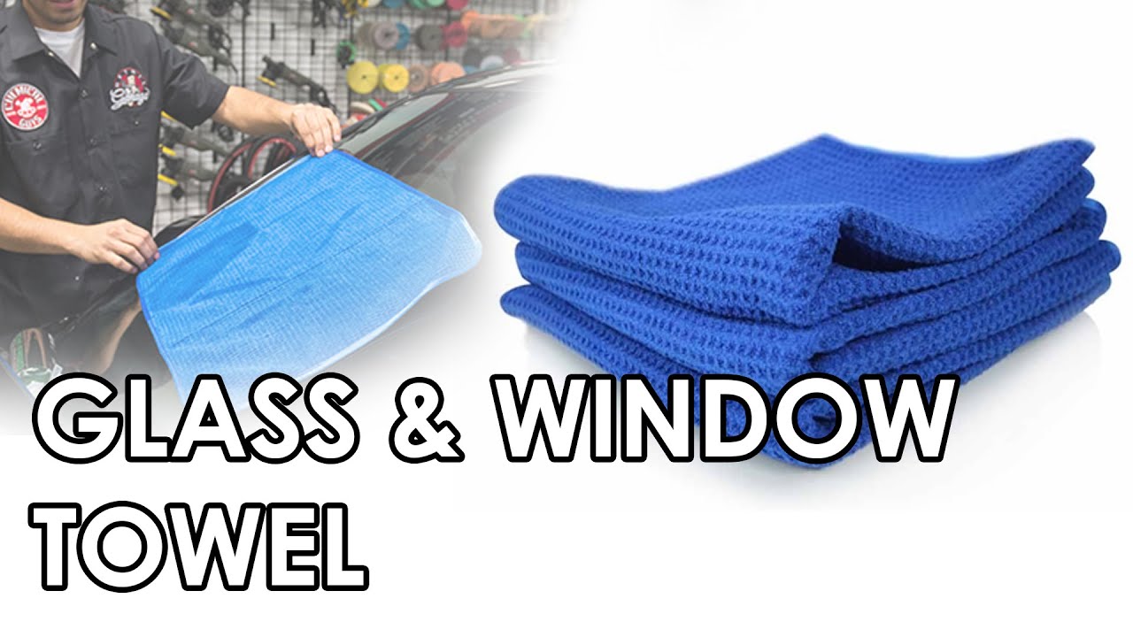 Chemical Guys MIC708 24 x 16 Blue Waffle Weave Glass and Window Microfiber Towel