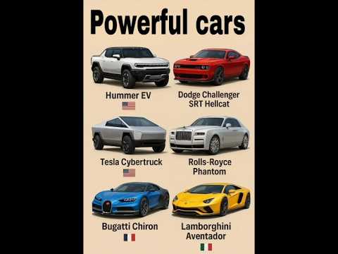 TOP 6 Most Powerful Cars in the World 🚗💨 | Bugatti, Lamborghini, Tesla & More!#shorts