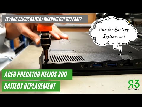 Acer Predator Helios 300 Laptop - Battery Replacement at R3 Factory #repair #r3factory4all