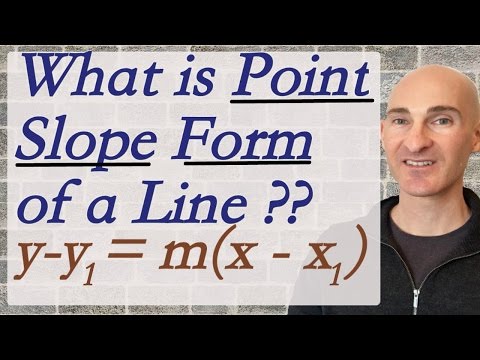 Point Slope Form of a Line - How to Write