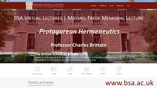 Professor Charles Brittain, “Protagorean Hermeneutics”