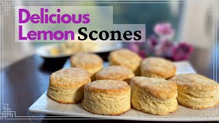 DELICIOUS HOMEMADE LEMON SCONES | LEMON SCONES WITH CLOTTED CREAM FOR AFTERNOON TEA