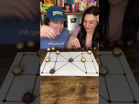 RAPID FIRE CHOCOLATE CHECKERS😈🏁🍫 #gamenight #coupleschallenge #boardgames #challenge #games 