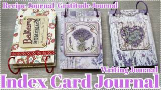 INDEX CARDS TO RECIPE JOURNAL | GRATITUDE JOURNAL | WRITING JOURNAL