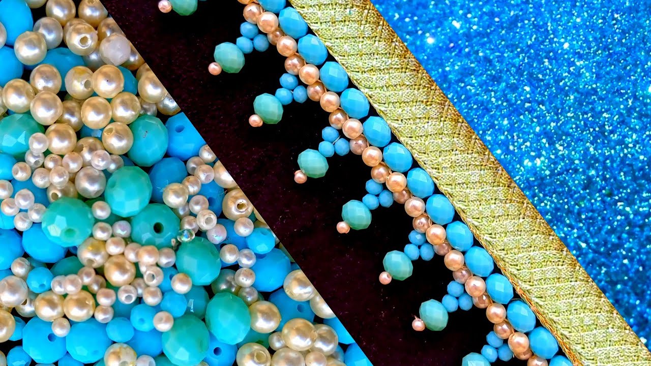 To get a beautiful and neat pendant, use this trick.#diycrafts #bracelet #beads 💙