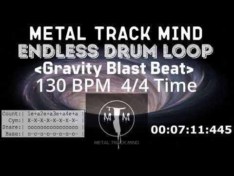 Endless Gravity Blast Beat Drum Loop 4/4 Time 130 BPM