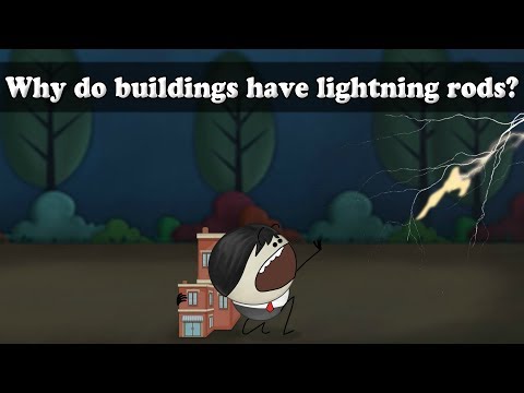 Earthing - Why do buildings have lightning rods? | #aumsum #kids #science #education #children