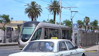 Trams in Rabat Morocco Africa 2017   تراموا�