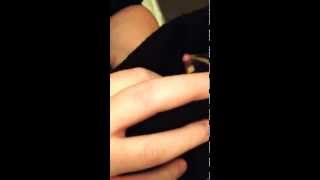 Dawn rubbing her belly