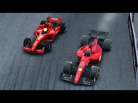 Ferrari F1 2022 F1-75 vs Ferrari F1 2007 Felipe Massa at Monaco GP