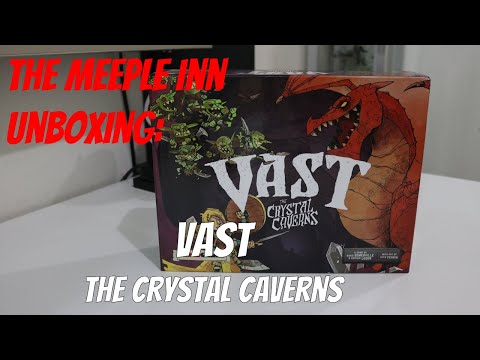 Vast The Crystal Caverns Boardgame Unboxing - with Adam Turner
