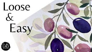 Painting Peaceful Watercolor Leaves Made Easy | Lower Pressure to Calm Your Brain
