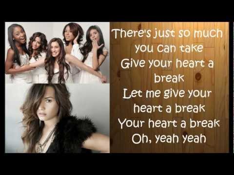 Fifth Harmony & Demi Lovato - Give Your Heart A Break - Lyrics On Screen - X Factor USA 2012 - HD -