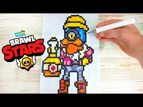 КЛЕНОВЫЙ БАРЛИ из БРАВЛ СТАРС- РИСУНКИ ПО КЛЕТОЧКАМ - BRAWL STARS -PIXEL ART