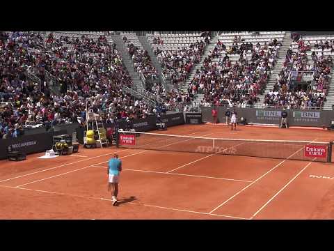 Rafael NADAL - Jérémy CHARDY  ATP Roma COURT LEVEL VIEW
