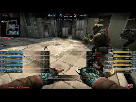 CadiaN CSGO POV (Heroic)(47-34) vs Gambit / train / ESL Pro League Season 13