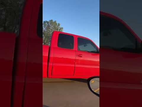 2003 Silverado SS exhaust 50 roll fly by . Long tube headers . No cats . Corsa sport muffler