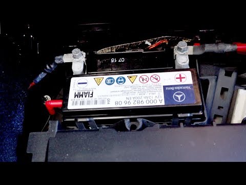 How to replace an Auxiliary battery in the Mercedes CLA250 GLA250