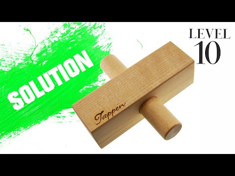 The Tap a wood puzzle from Sloyd - Solution
