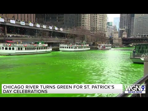 Chicago River goes green for 2023 St. Patrick's Day celebrations