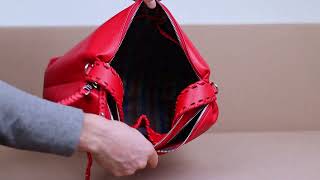 Вмістка жіноча сумка KARYA 20849 шкіряна червона