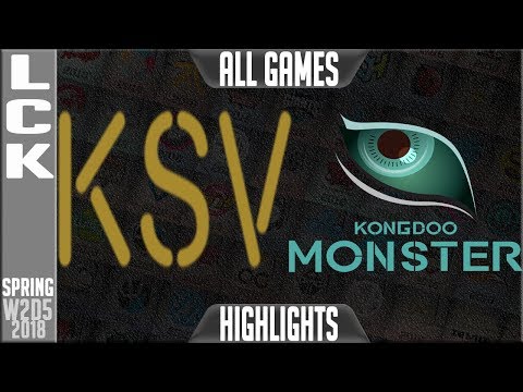 KSV vs KDM Highlights ALL GAMES | LCK Spring 2018 S8 W2D5 | KSV vs Kongdoo Monster Highlights