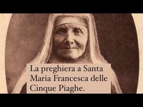 Prayer to Saint Mary Frances of the Five Wounds.
