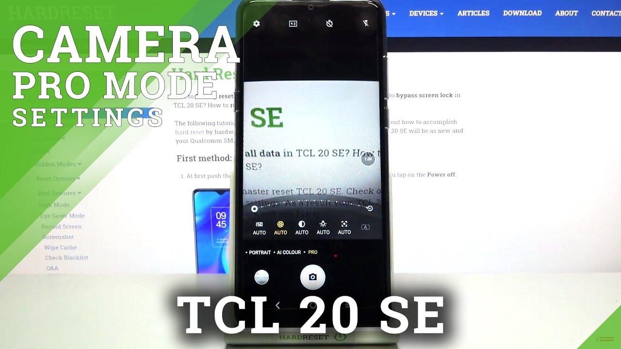 Camera Pro Mode in TCL 20 SE – Allow Camera Advanced Options