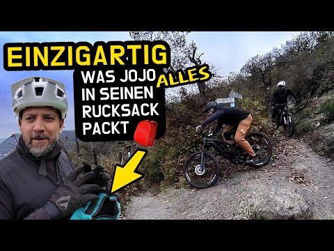 Sein MTB Rucksack Inhalt ist EINZIGARTIG 🎒 Herbstliche E-MTB Tour mit Jojo 🍁🚲 Rockrider E-Feel 900s
