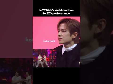Yushi on the verge of tears while watching EXO perform #nctwish #yushi #exo #exol #kai #suho #fypシ