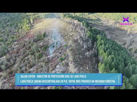 ➡️Lago Puelo: quema descontrolada en Pje. Entre Ríos provocó un incendio forestal⬅️
