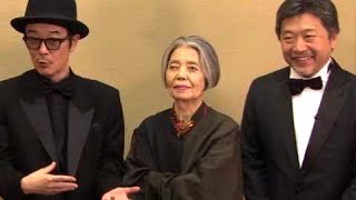 是枝裕和監督＆リリー・フランキー、公式グッズはポーチを購入／映画『万引き家族』カンヌ囲み会見2