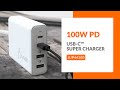 j5create 100W PD USB-C™ Super Charger | Model: JUP44100