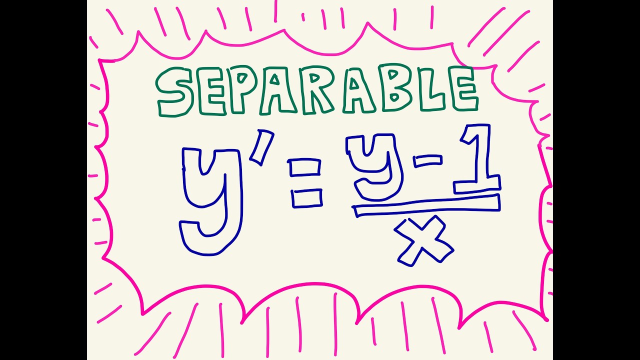 Solve y’ = (y - 1) / x (Separable)