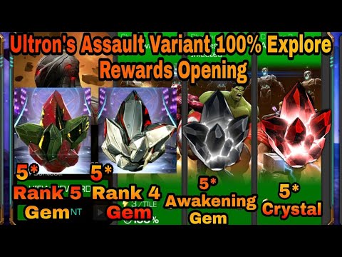 Ultron's Assault Variant 100% Explore Rewards Opening (Marvel Contest Of Champions)