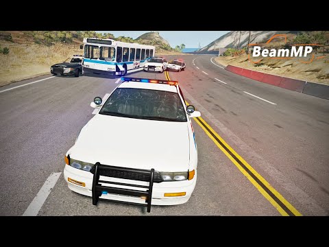 Multiplayer Police Chases in BeamNG! | BeamMP