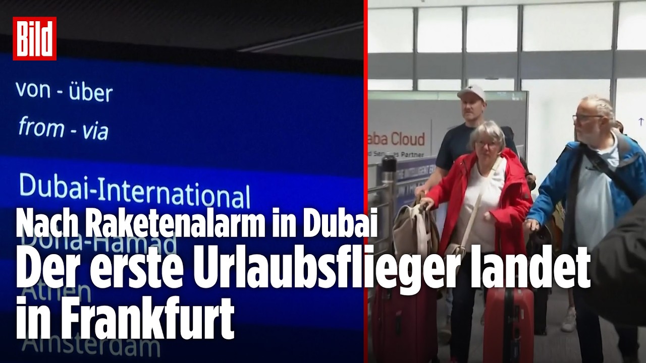 NACH RAKETENALARM: Die ersten Dubai-Touristen sind wieder in Deutschland