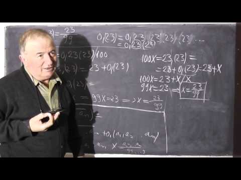 1/2 Lectia 315 - Algoritmul de transformare a nr. zecimale periodice simple sau mixte in fractii