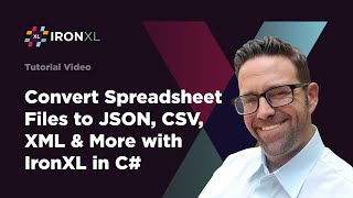 Download the video "How to Convert Spreadsheet Files to JSON, CSV, XML & More with IronXL in C#"
