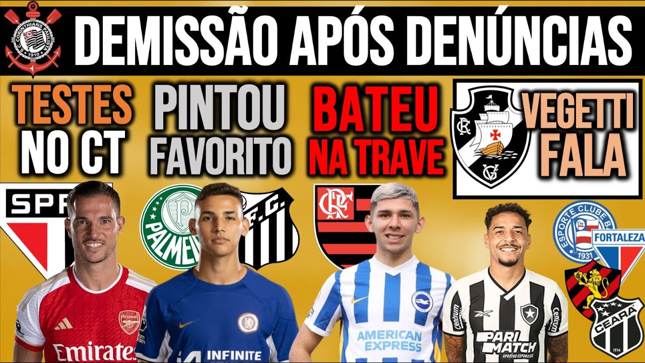 CEDRIC NO SPFC! DEMISSÃO NO TIMÃO! VERDÃO x PEIXE POR 9! ENCISO NO FLA? GALO, VEGETTI, ARG, COPA NE+