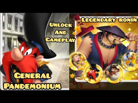 Looney tunes world of mayhem || legendary ronin canasta and general pandemonium unlock and gameplay.